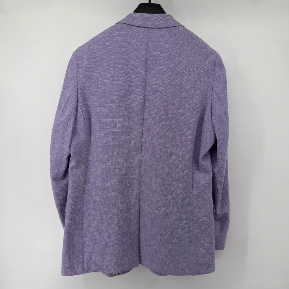 Stafford Sport Coat Mens 52R Purple Classic Fit Seasonal Textures Blazer NWT